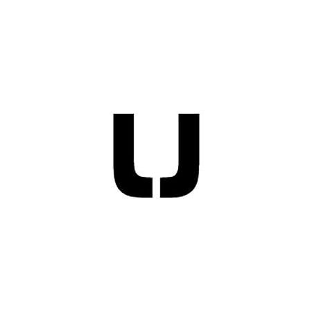 National Marker Co Individual Character Stencil 12in - Letter U PMC12-U